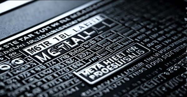 Étiquette métallique à résistance incomparable pour professionnels